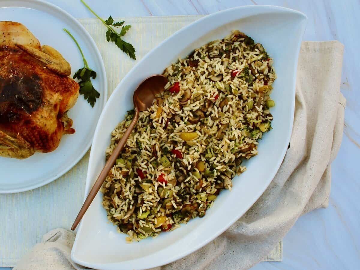 Garden Vegetable Rice - The Measured Scoop