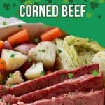 Pinterest coverpage for roasted corned beef.