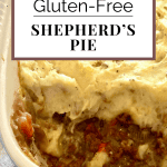 Pinterest coverpage for gluten free shepherd's pie.