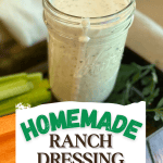 pinterest coverpage for homemade ranch dressing.