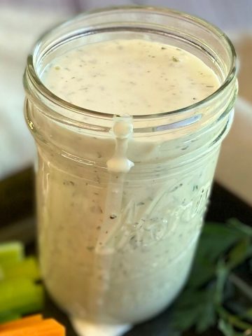 A jar of ranch for a feature photo.