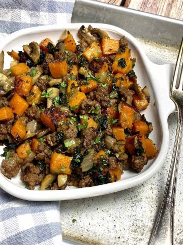 Featured photo for beef and sweet potato hash.