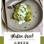 Pinterest cover for greek cabbage rolls that are gluten free.