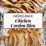 Pinterest coverpage for chicken cordon bleu.