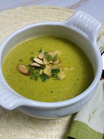 Featured photo for asparagus broccoli soup