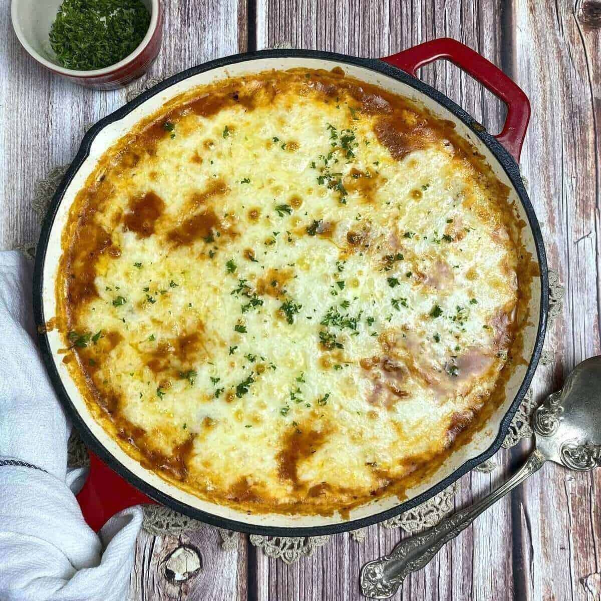 Cheesy White Bean Tomato Bake - The Measured Scoop