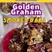 Pinterest page for no bake smores bars