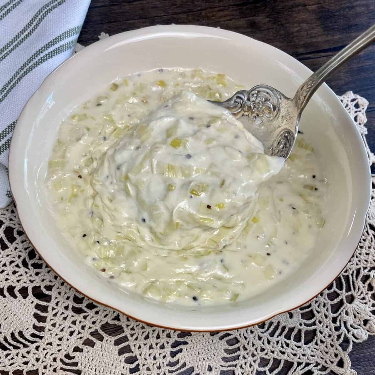 Creamy Leek Sauce - The Measured Scoop
